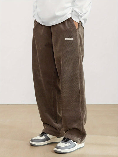 Iker - Pantalon en velours côtelé à poches pour hommes