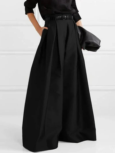 Zeira - Pantalon large de couleur unie pour femmes