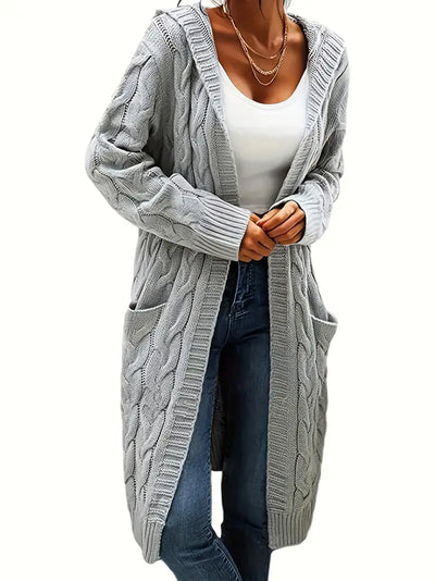 Elle - Cardigan doublé en maille torsadée