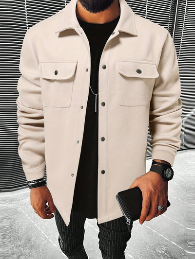 Veste Décontractée avec Poche à Rabat pour Hommes