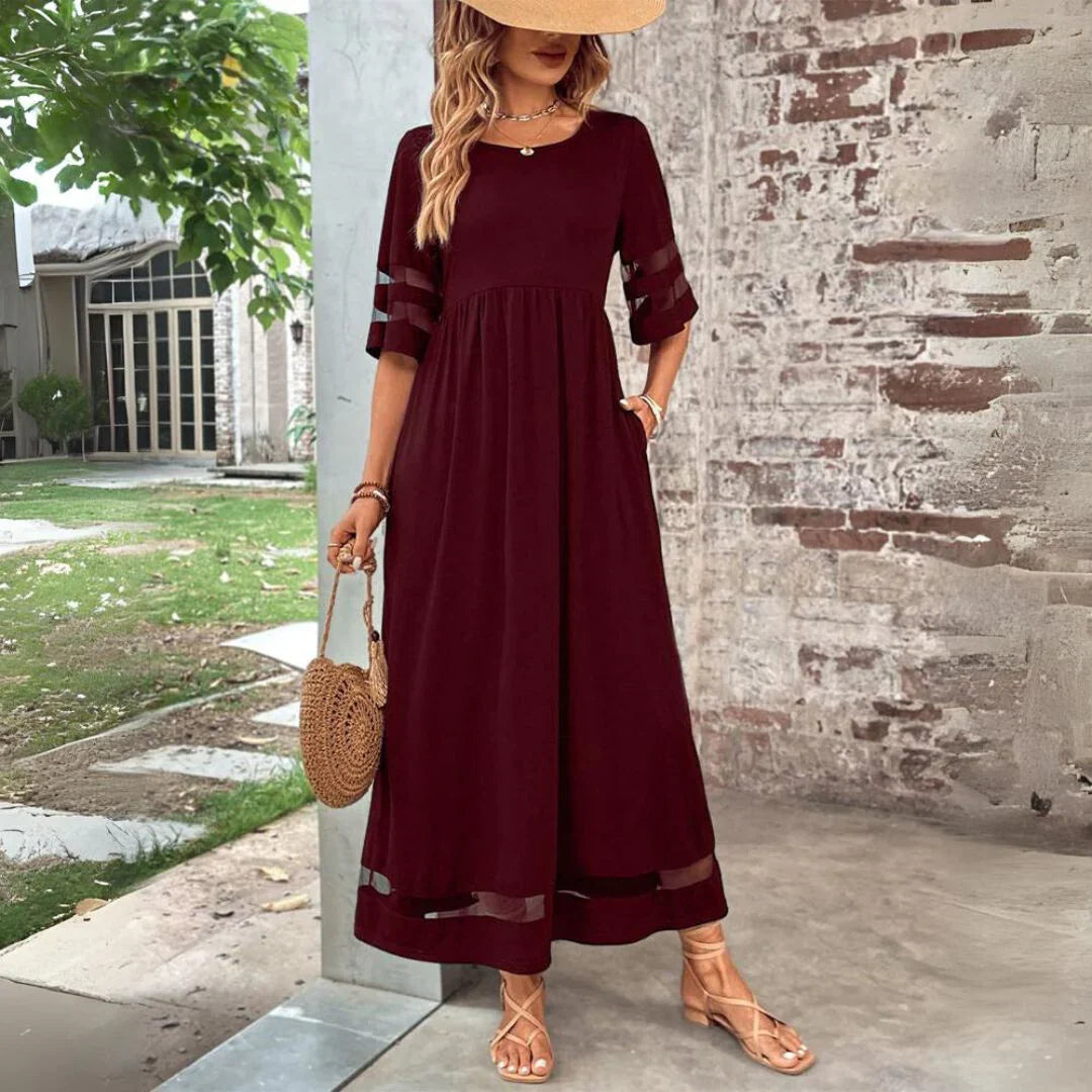 LEXI | Robe longue en mousseline