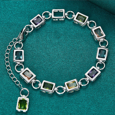 Amber - Bracelet de zircon multi-colorant avec des pierres étincelantes