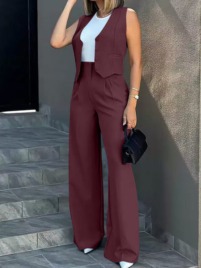 Solange | Veste de mode européenne à jambe large