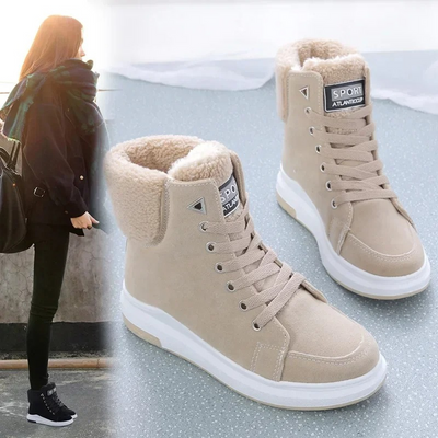 Amber - Chaussures d'hiver hautes et douces à lacets Femme