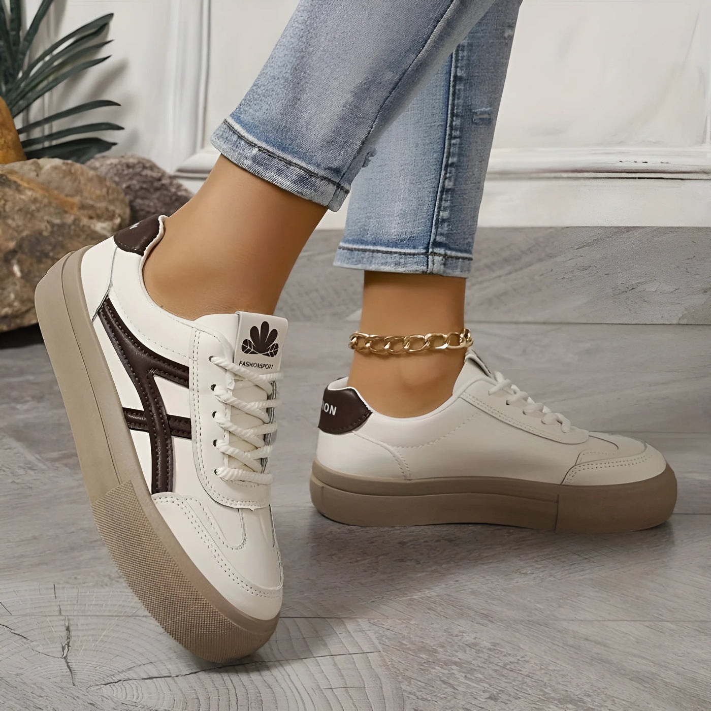 Charlene - Chaussures confortables à profil épais