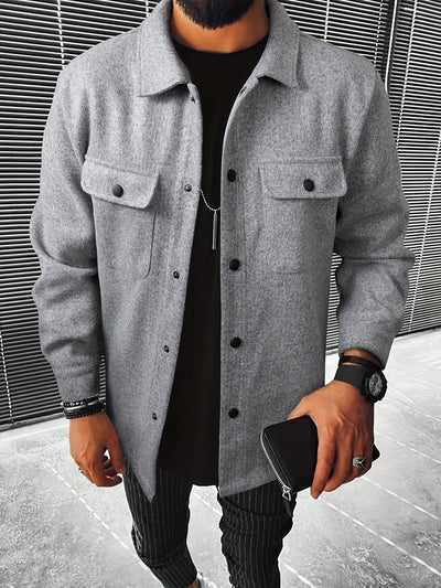 Veste Décontractée avec Poche à Rabat pour Hommes