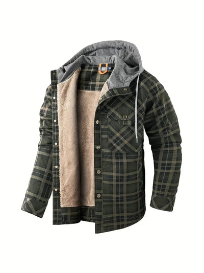 Orobong | Manteau Fleece à Carreaux pour Hommes
