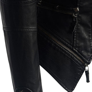 Veste en Cuir Femme Classique Élégante en Cuir Véritable