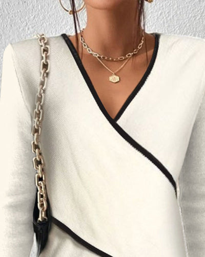 Elisabeth - Pull de luxe col V pour femme
