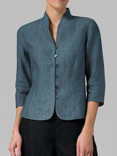 Emilie - Blouse de haute qualité pour femmes avec col montant