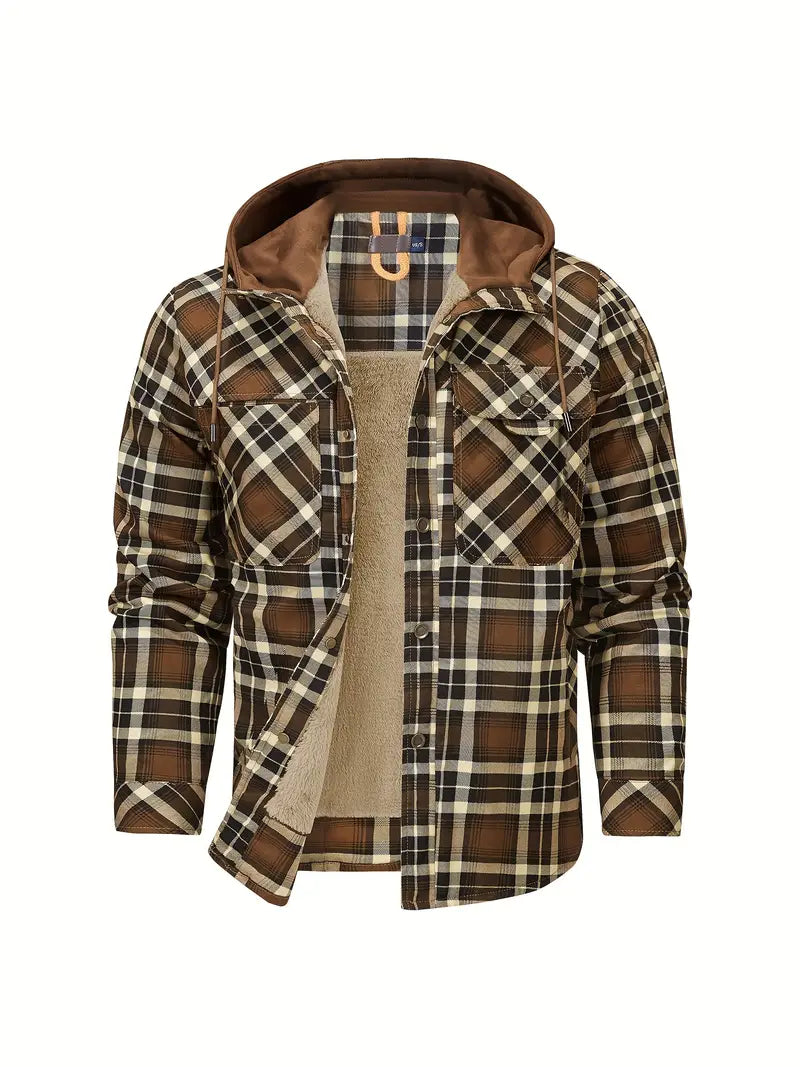 Orobong | Manteau Fleece à Carreaux pour Hommes