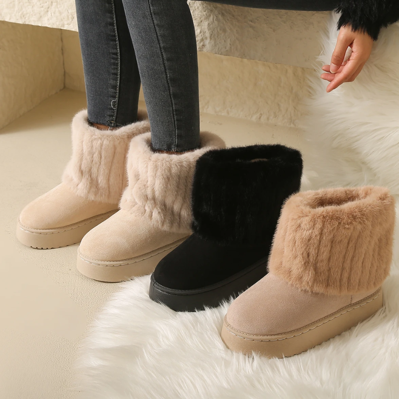 Zoë - Bottes d'hiver hautes doublées antidérapantes avec doublure respirante