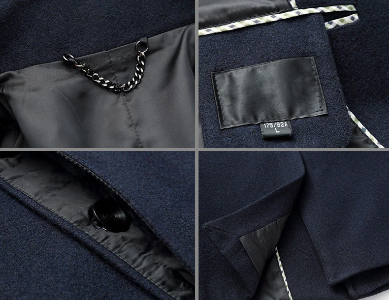 Oscar - Manteau de laine long pour homme