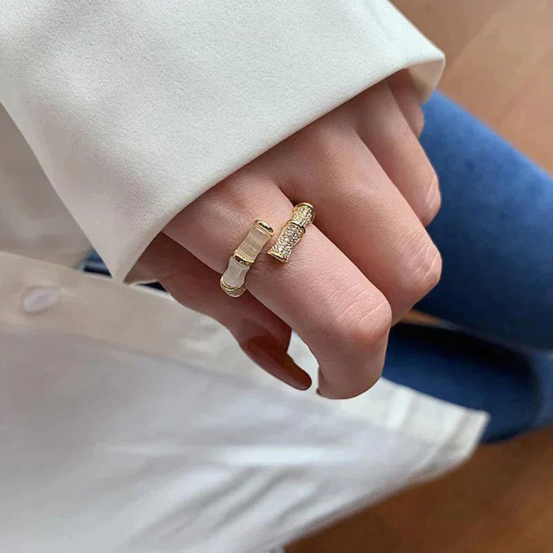 Bague en bambou opale - Une belle bague avec un attrait puissant !