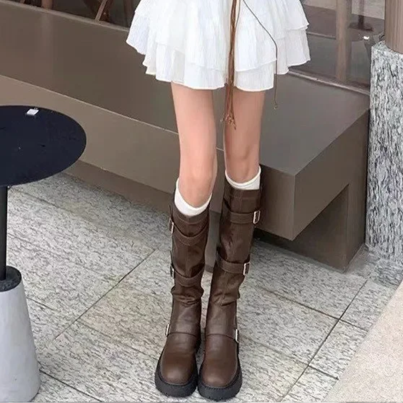 Olivia - Bottes hautes polyvalentes avec orteil rond