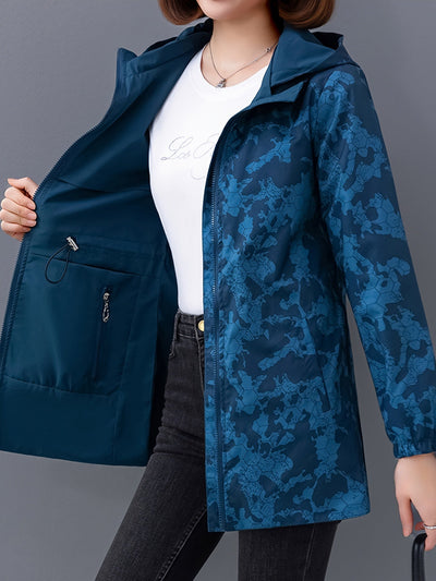 Kayleigh - Manteau à capuche élégant à double face avec poches pour femmes