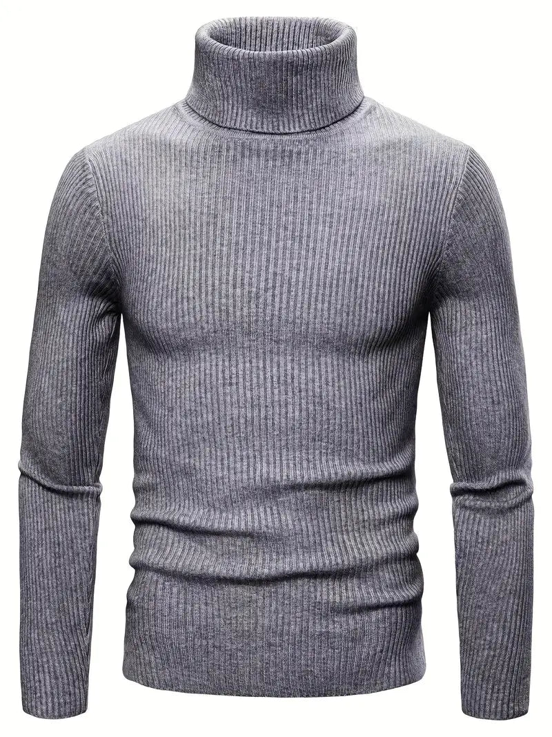 Zaiden - Pull à col roulé tricoté pour homme