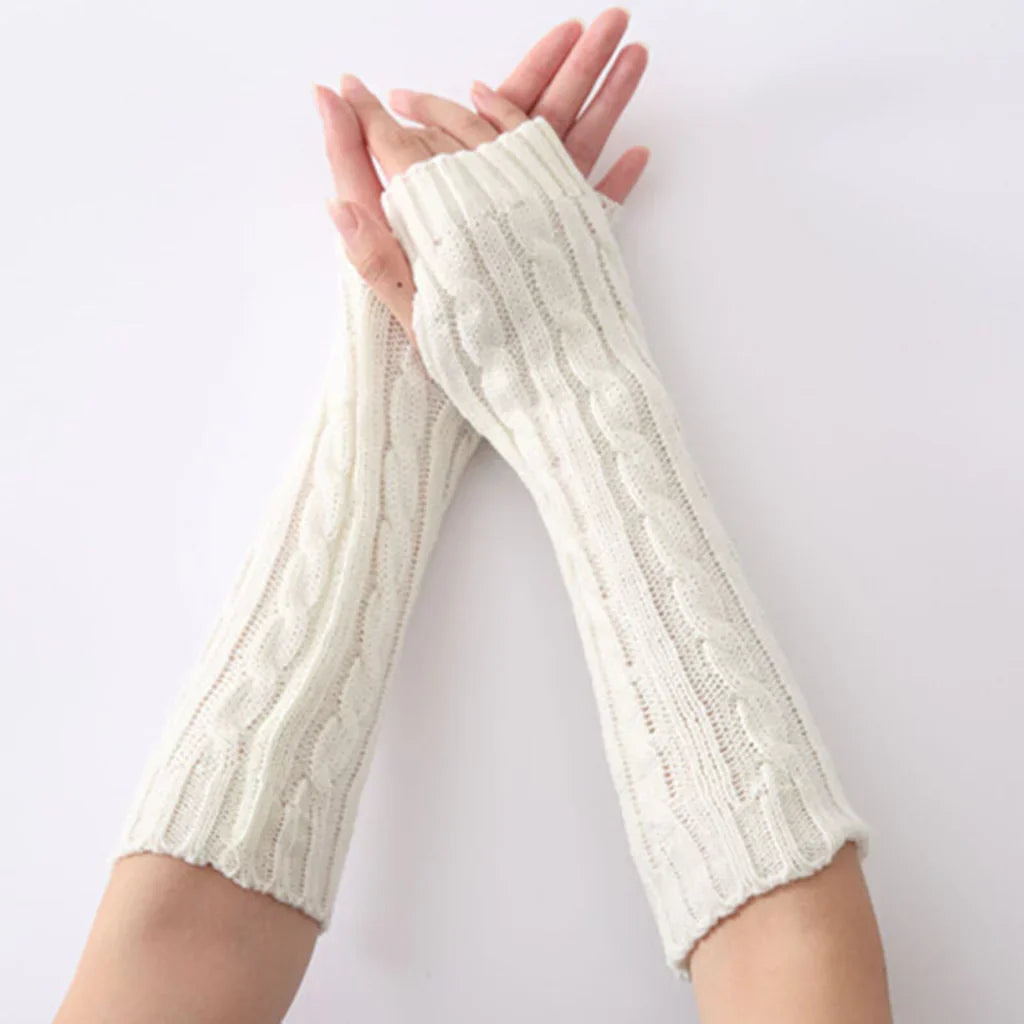 Zoë - Gants longs tricotés sans doigts pour plus de style