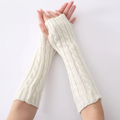 Zoë - Gants longs tricotés sans doigts pour plus de style