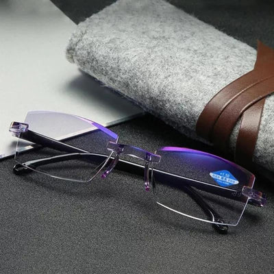StellarVue - Saphir haute dureté Anti-Bleu Lunettes de lecture progressives de loin et de près à double usage
