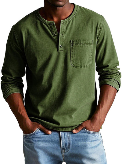 Lenoir™ | Chemise Vintage à Manches Longues