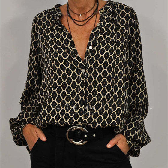 Alex™ | Blouse Élégante Imprimée