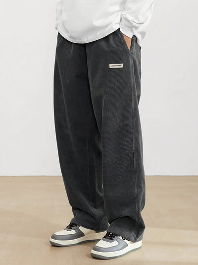 Iker - Pantalon en velours côtelé à poches pour hommes