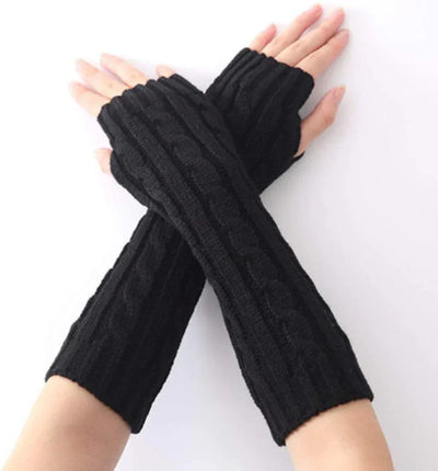 Zoë - Gants longs tricotés sans doigts pour plus de style