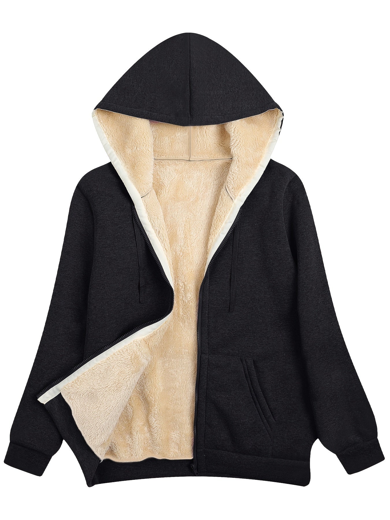 Goldie - Sweat à capuche noir doublé polaire