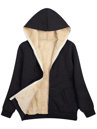 Goldie - Sweat à capuche noir doublé polaire