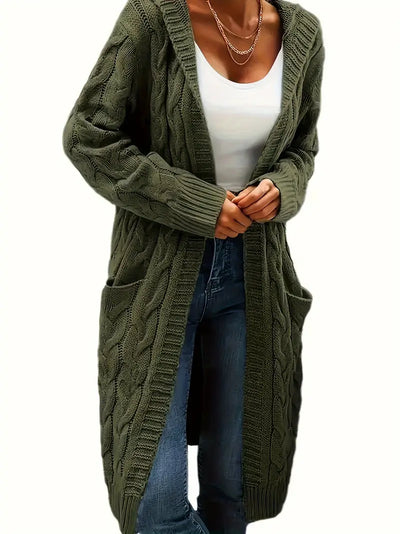 Elle - Cardigan doublé en maille torsadée