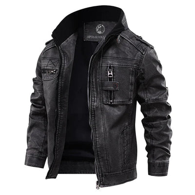 Veste décontractée élégante pour homme avec col montant pour mi-saison