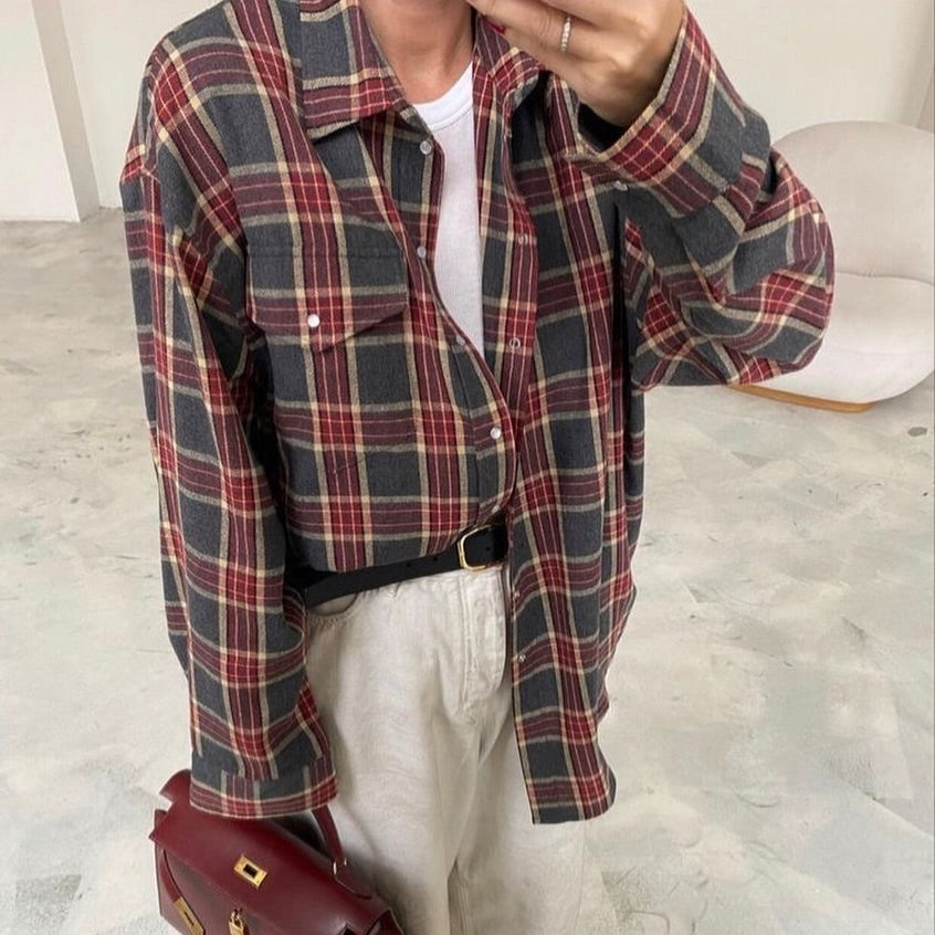 Victoria | Chemise oversize à carreaux Femme