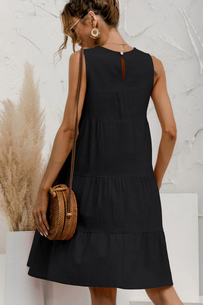 Virelia | Mini-robe Sans Manches Avec Encolure Ronde