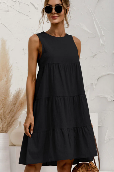 Virelia | Mini-robe Sans Manches Avec Encolure Ronde