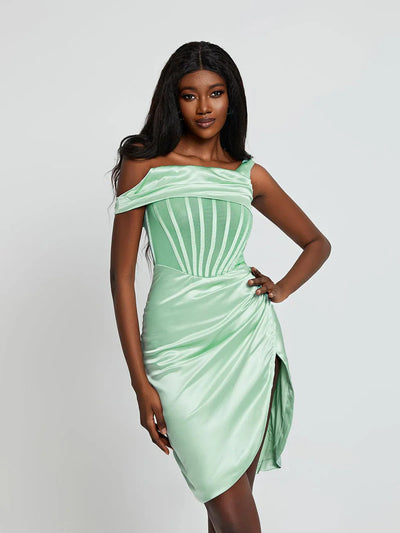 ARIELLA | Robe corset en satin