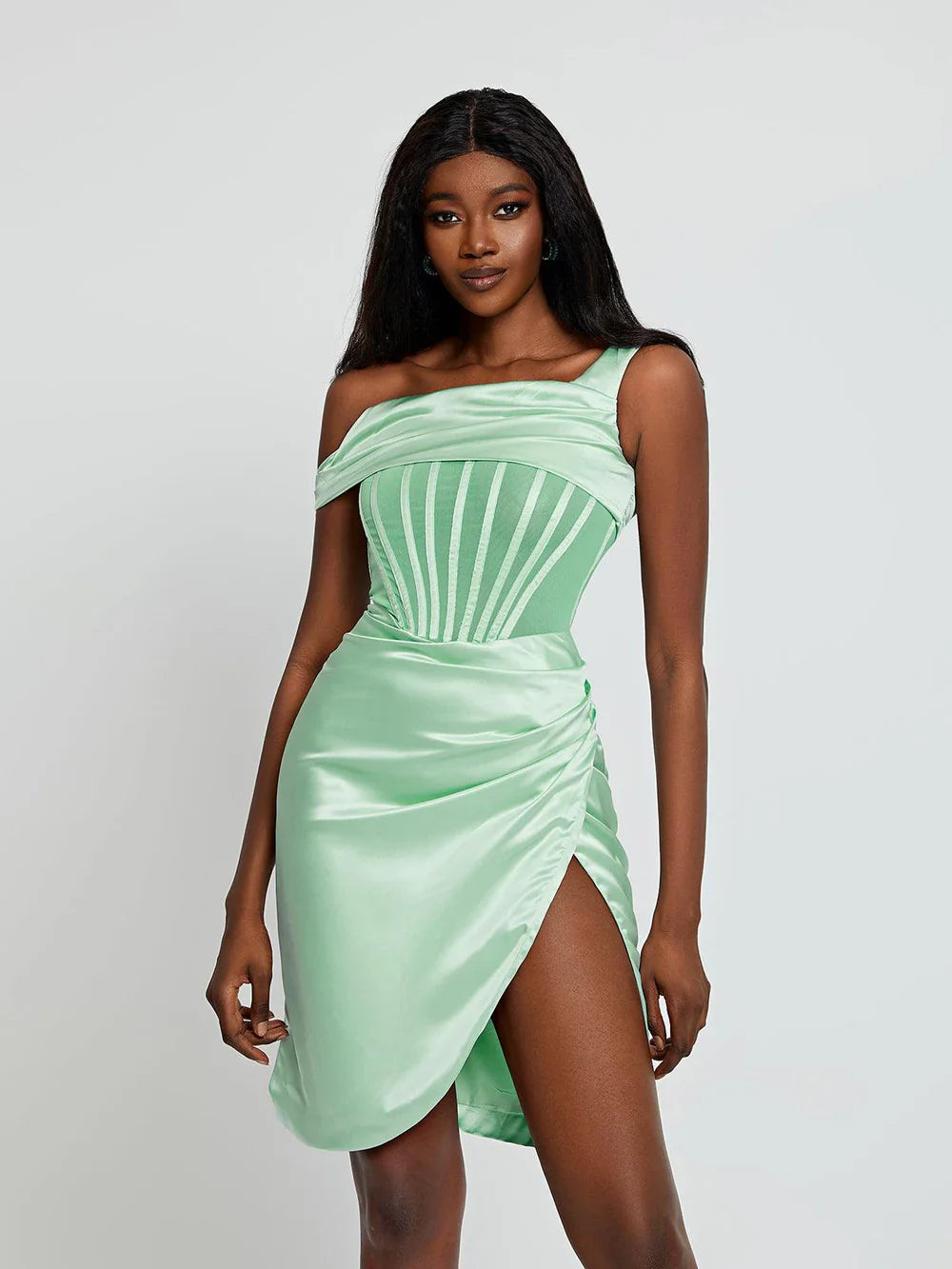 ARIELLA | Robe corset en satin