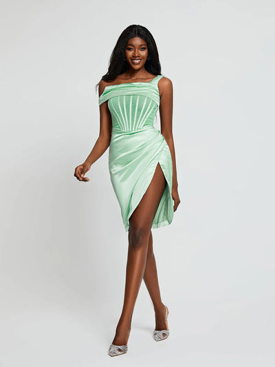 ARIELLA | Robe corset en satin