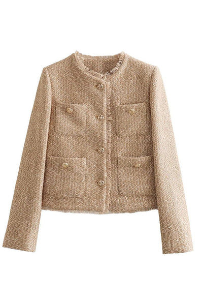 Veste Femme Chic à Franges Tissu Léger