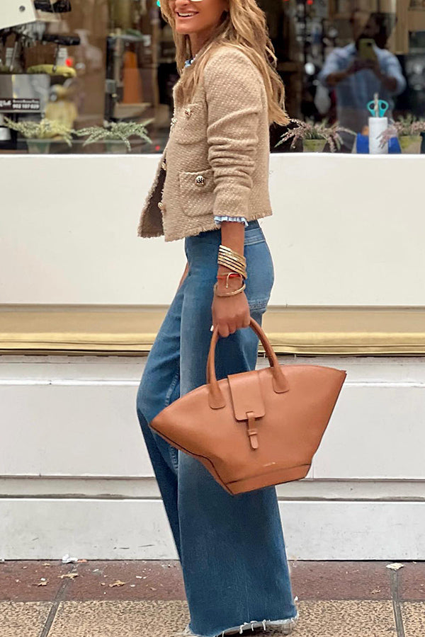 Veste Femme Chic à Franges Tissu Léger