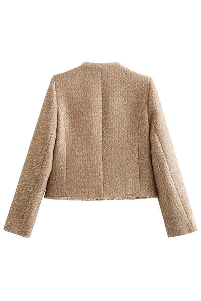 Veste Femme Chic à Franges Tissu Léger