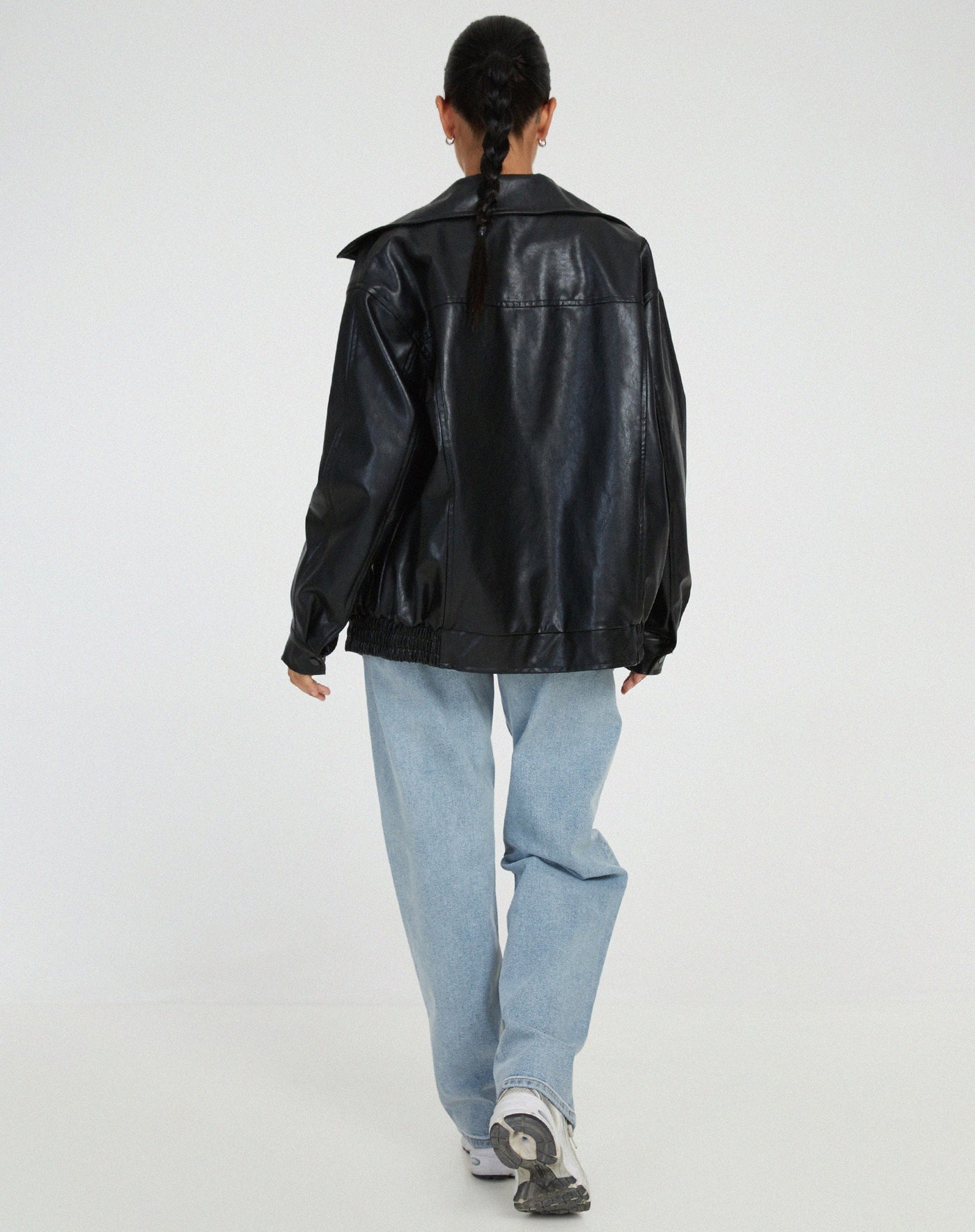 Adley - Veste en cuir ample pour femme