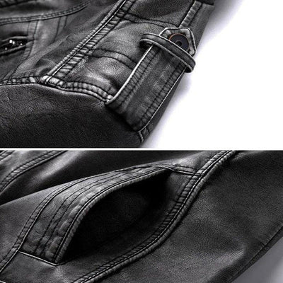 Veste Cuir Homme Moto Élégante en Cuir de Haute Qualité