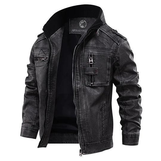 Veste Cuir Homme Moto Élégante en Cuir de Haute Qualité