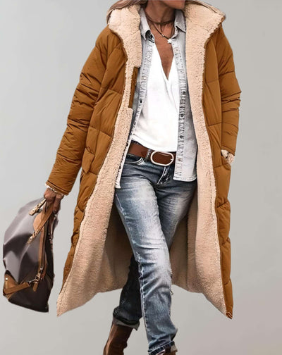 Valentina - Trench-coat d'hiver chaud avec doublure en polaire