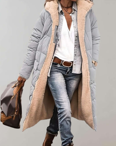 Valentina - Trench-coat d'hiver chaud avec doublure en polaire