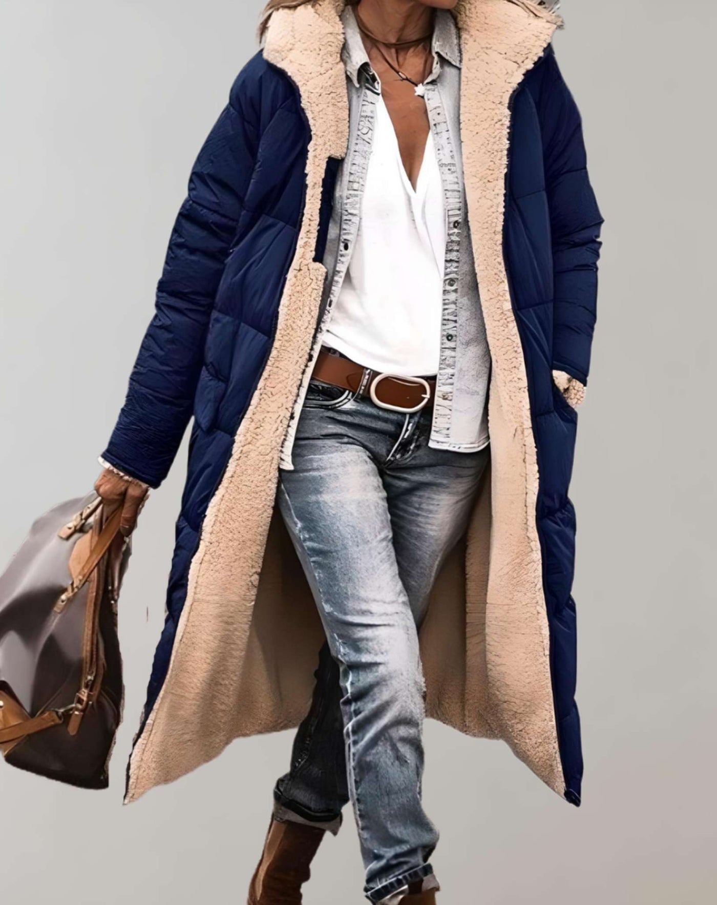 Valentina - Trench-coat d'hiver chaud avec doublure en polaire