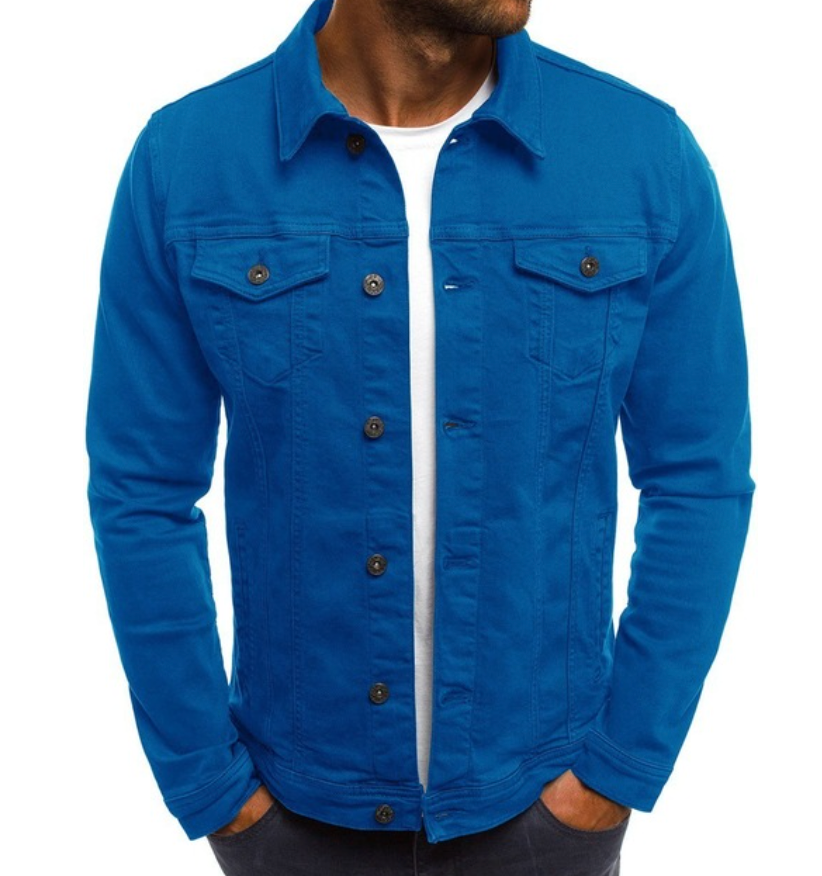 Zephyr | Veste en Jean Boutonnée Décontractée pour Hommes