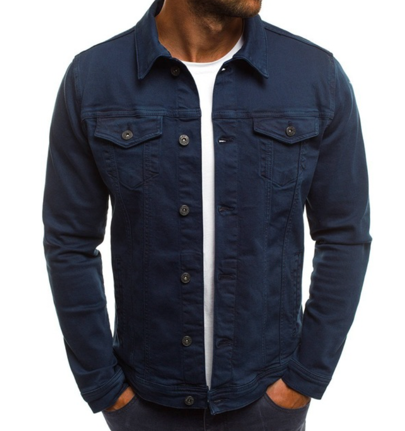 Zephyr | Veste en Jean Boutonnée Décontractée pour Hommes