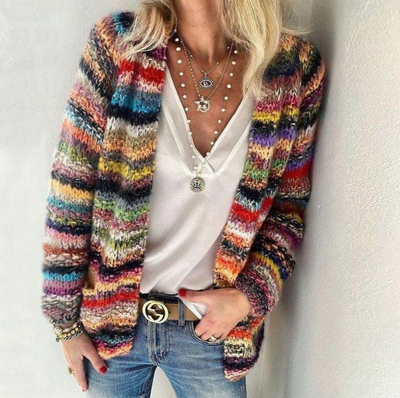 Veste Femme Tricot Élégante Ajustée Acrylique